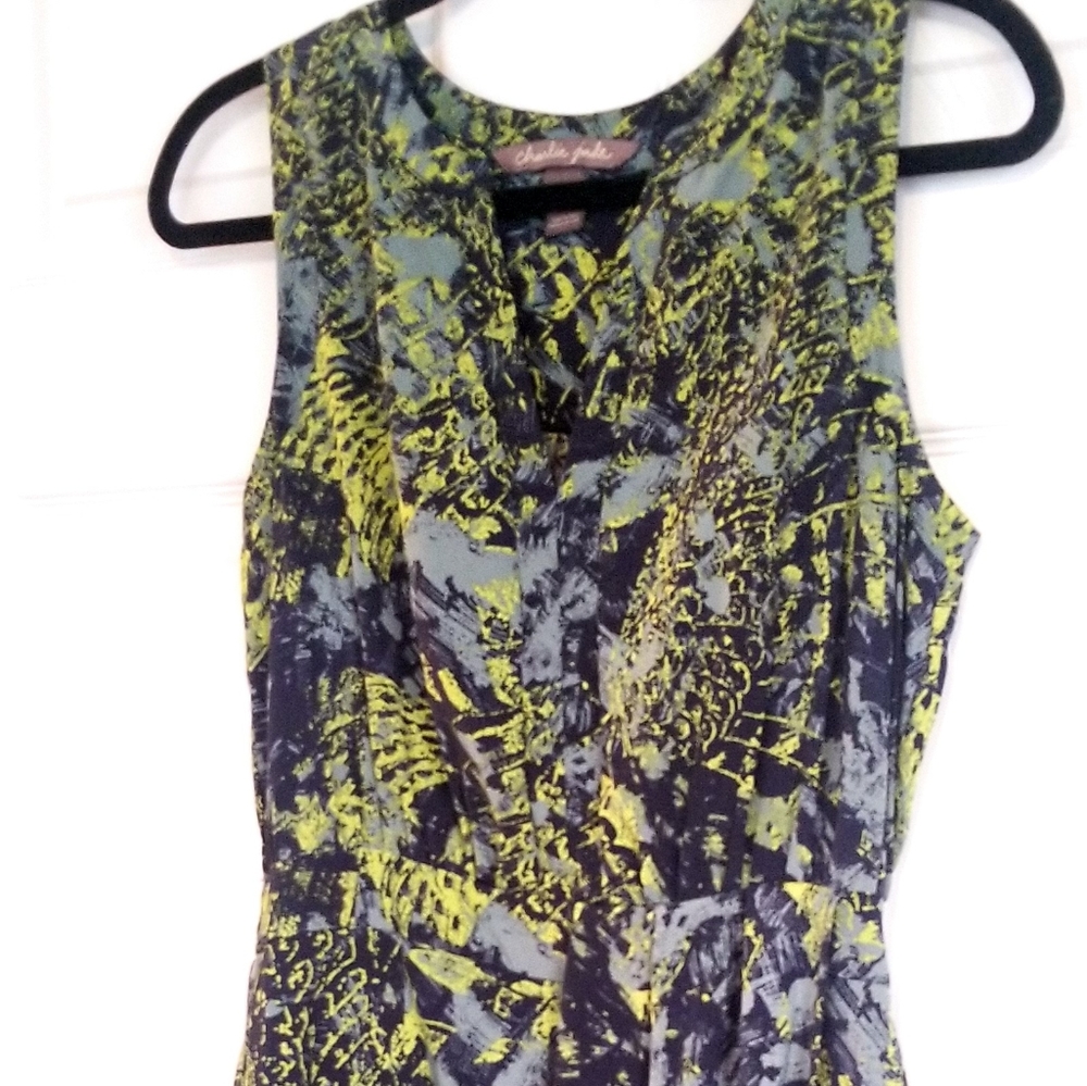 EUC Abstract Print Sleeveless Dress - Picture 3 of 5